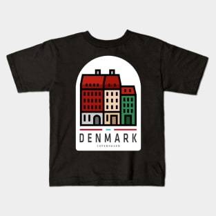 Copenhagen Denmark Sticker, Scandinavia Kids T-Shirt